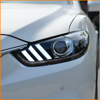 Pour Mazda 6 Atenza 2014 2015 2016, phare noir avec clignotants séquentiels de style Mustang, DRL LED, double lentille de projecteur Bi-LED