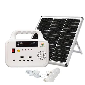 China manufacturer portable off grid panel energy powered outdoor led light 24w solar panel 12v home power generation system
