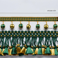 Accessoires pour la maison de haute qualité 100% décoration de garniture de frange de gland de rayonne pour le canapé de rideau