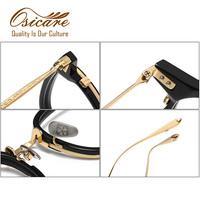 Montures de lunettes optiques pour hommes en titane pur, style rétro vintage, de marque de créateur, pour la vente en ligne