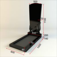 Monument funéraire économique américain en granit noir plat avec biseau, personnalisable