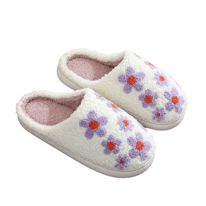 Custom Wholesale Women's High Quality Winter <b>Slipper</b> Soft and Feature Sweet Flower Shape Embroidery - Product Image 5