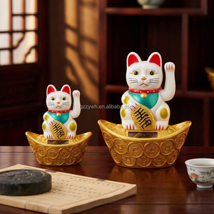 Figurine de chat porte-bonheur <span class=keywords><strong>Maneki</strong></span> <span class=keywords><strong>Neko</strong></span> à énergie <span class=keywords><strong>solaire</strong></span>, qui bouge automatiquement, pour la décoration de la maison ou du magasin - Product Image 4