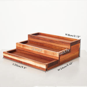 Vente en gros de pots de stockage d'épices en verre pour la maison et la cuisine avec support et couvercle en bois - Product Image 5