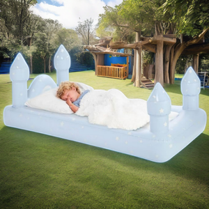 Cama Inflable de Viaje Blue Castle para Niños, Fabricada en Tela Acolchada Cómoda, Colchón de Aire, Cuna para Bebés - Product Image 5