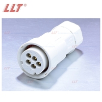 Connecteur circulaire étanche LLT M29 à vis, 5 broches, pour éclairage, 2, 3, 4, 6, 8, 12, 18, 36 broches, en plastique, couleur blanche