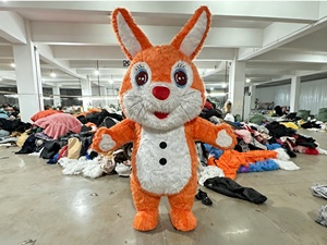 Arokibui Opblaasbaar paashaaskostuum voor volwassenen, opblaasbaar konijnenmascotte, Halloween-kostuum