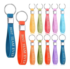 <b>Custom</b> Chain Promotional Chains Offset Printing Silicone <b>Ring</b> <b>Key</b> Tag - Product Image 1