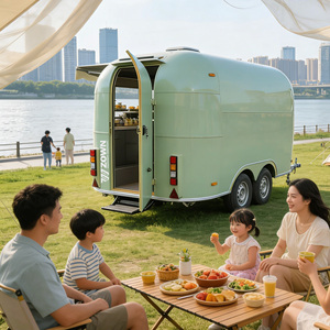 Mobile Outdoor Dining <b>Car</b> <b>Trailer</b> Good Sealing Performance Snack Vending Van - Product Image 1