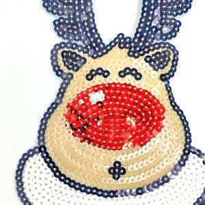 Parche de lentejuelas de campana y lazo de Navidad de Venta caliente para bolsa de lona y camisas - Product Image 2