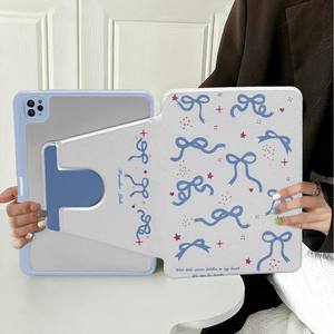 Pour <span class=keywords><strong>iPad</strong></span> A16 11e génération Housse à nœud papillon avec porte-stylet <span class=keywords><strong>Coque</strong></span> arrière en silicone pour <span class=keywords><strong>iPad</strong></span> 10,9 pouces 10e génération 2022 Étui pour tablette - Product Image 1