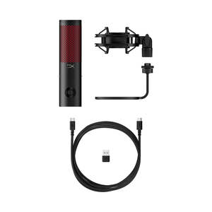 ไมโครโฟนคอนเดนเซอร์ USB <span class=keywords><strong>quadcast</strong></span> 2 872V1AA <span class=keywords><strong>HyperX</strong></span> สำหรับพีซี PS4 PS5 Mac ป้องกันการสั่นสะเทือนเมานต์เล่นเกม4รูปแบบ - Product Image 5