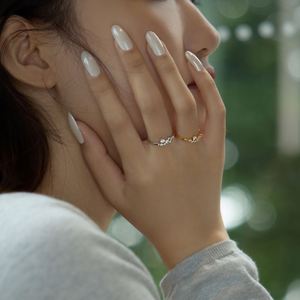 Dylam New Trendy Design <b>Thin</b> S925 Silver Adjustable Open Cluster 5A Cubic Zirconia Jewelry <b>Rings</b> for Women Gifts Daily Wear - Product Image 2