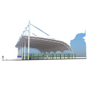 Abri de voiture, pont, arche, structure de membrane personnalisée, imperméable, PVC et acier, <span class=keywords><strong>auvent</strong></span> de stationnement pour véhicules non motorisés, Chongqing Stadium - Product Image 5