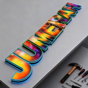 Letrero LED Moderno con Letras RGB, Letrero Acrílico Frontal Personalizado con Iluminación LED, Letreros Publicitarios Iluminados con LED para Decoración - Product Image 6