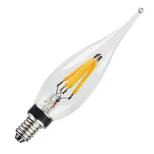 Mini <span class=keywords><strong>bombillas</strong></span> LED regulables AC DC E10/E12/E14/1W/2W Edison C22/C22T lámpara de filamento vela certificada ROHS para iluminación de araña - Product Image 2