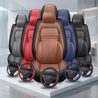 Housses de siège de voiture universelles en cuir de luxe toutes saisons, style professionnel, lot complet de 12 pièces, protection intérieure arrière pour Civic Golf