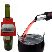 Disque verseur de vin réutilisable en gros avec impression de logo personnalisé, disque anti-déversement pour bouteilles de vin