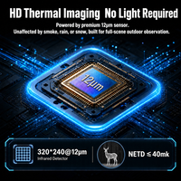 Caméra thermique avec télémètre laser pulsé, portée 1000 m en zone urbaine, 800 m en zone forestière