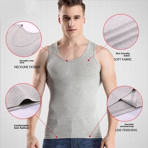Débardeur de sport décontracté en pur coton pour hommes - Product Image 2