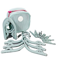 Cintres à vêtements pliables en plastique modernes personnalisés Trustloops OEM, cintres portables pour voyages, cintres pour la décoration de la maison