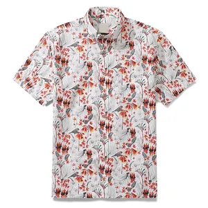 Camisas hawaianas informales de playa de vacaciones para hombre de venta directa de fábrica 2024 impresas