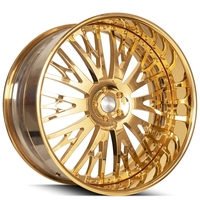 Velg Tempa Multi Spoke Deep Dish 2/3 Piece Model Medusa Warna Rose Gold Custom Finish 20 22 Inch untuk G80 G82 911 Panamera