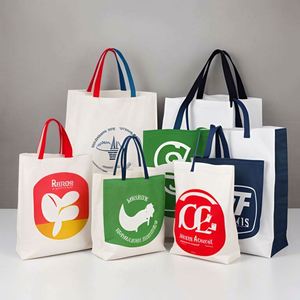 Bolsa de Tela de Algodón Reciclado Personalizada con Impresión OEM y ODM, Bolsa de Compras Reutilizable con Logotipo - Product Image 1