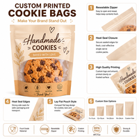 Sacs d'emballage alimentaire personnalisés avec logo imprimé, qualité boulangerie, en gros, sachets transparents en plastique laminé thermoscellables pour biscuits, pain et gâteaux