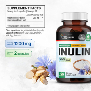 Grosir Pabrik suplemen serat Vegan Premium kapsul <span class=keywords><strong>Inulin</strong></span> pencernaan sehat