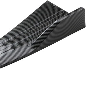 Car Rear Bumper <b>Corner</b> <b>Protector</b> ABS Carbon Fiber Pattern Glossy Black Universal Fit Decoration Plate - Product Image 4