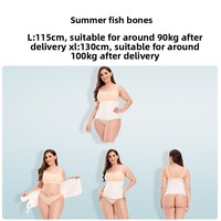 Ceinture de maintien post-partum grande taille pour mères obèses, en gaze de coton pur, longueur allongée, quatre tailles