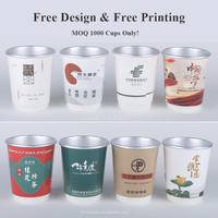 Tasse de thé personnalisée 9oz saveur de thé jetable caché dans une tasse base de thé à impression gratuite prêt à l'emploi mélange pour cadeau promotionnel/bureau/boutique