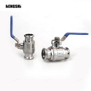 Válvulas de Bola de Acero Inoxidable de Grado Alimenticio Hengshi 304 316L para Suministro de Agua, Válvulas con Mango de Acero Inoxidable - Product Image 1