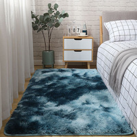 Tapis shaggy doux et moelleux HJ fabriqué à la machine, haute densité, lavable, antidérapant, extra épais, moderne, de luxe, tie-dye, pour hôtel
