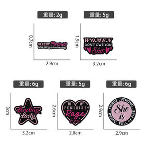 Broches con Frases Creativas, Accesorios Metálicos, Corazones, Letras en Inglés, Broches Lindos para Estudiantes, Accesorios <span class=keywords><strong>de</strong></span> Ropa, Insignias Decorativas - Product Image 6