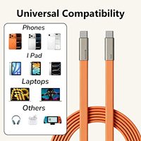 Chargeur de téléphone 240W, câble en silicone détachable, support universel, type-C, angle 90°, transfert de données 480 Mbps