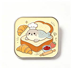 Pin Esmaltado de Animales Kawaii, Broche 3D de Mascotas, Insignia de Solapa de Aleación de Zinc para Decoración de Chaquetas y Bolsos - Product Image 1