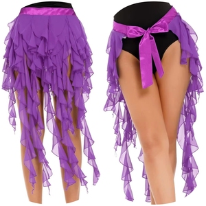 BestDance Egipto falda de danza del vientre traje de baile latino cinturón rendimiento borla falda ondulada - Product Image 1