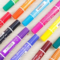Ensemble de marqueurs d'art effaçables à double tête, 12 couleurs, 12 pièces, modèle 001