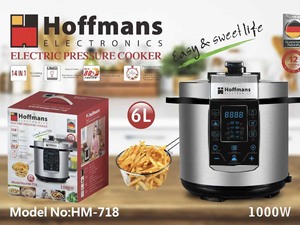 หม้อหุงข้าวอัจฉริยะ Hoffmans 1000W 220V 6 ลิตร 14 in 1 พร้อมตะกร้าทอด สำหรับครอบครัวชาวแอฟริกัน ตุ๋นเนื้อเร็ว Hoffmans the Smart - Product Image 1