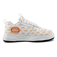 Chaussures décontractées de haute qualité avec logo personnalisé, respirantes, blanches, plateforme épaisse, baskets de skate, OEM ODM FN017