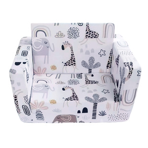 Taburete Plegable Individual de Espuma con Tela de Piel de Durazno, Color Personalizado, para Niños, Rincón de Lectura, Sofá de Dinosaurio para Bebés - Product Image 4