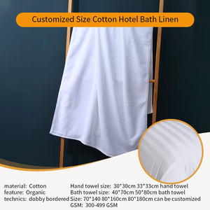 Nhà máy trực tiếp bán tùy chỉnh kích thước tinh khiết bông khách sạn tắm Linen siêu hydroscopicity mềm màu trắng rắn màu tùy chỉnh kích thước - Product Image 2