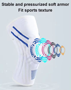 Genouillère de compression personnalisable avec logo, anneau rotulien en silicone, respirante, pour le sport - Product Image 5