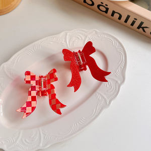 Barrettes à cheveux en acétate en forme de papillon au design personnalisé, accessoires de cheveux exquis pour femmes, vente en gros - Product Image 4