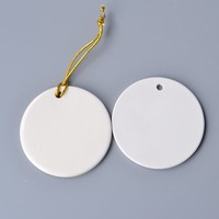 Colgante Navideño de Cerámica Blanca para Sublimación, para Uso en Interiores, Decoraciones en Blanco para Impresión por Transferencia Térmica, Marca SPT, Modelo OR-1