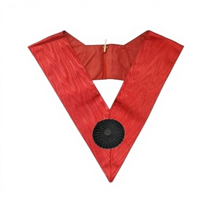 Collier de régalia maçonnique AASR 28 degrés |   Collier d'officier maçonnique et de Memphis Misraim avec aimant en dentelle et tissu - Product Image 1