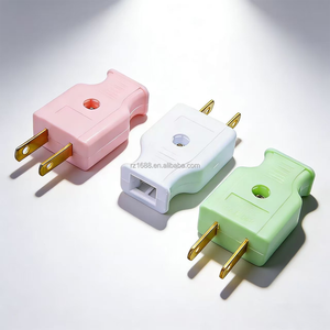 Thailand Japan America 10a Us 2 Pin Plug Mannelijke En Vrouwelijke Connector Industriële Stekker 2 Pins Elektrische Platte Stekker - Product Image 1