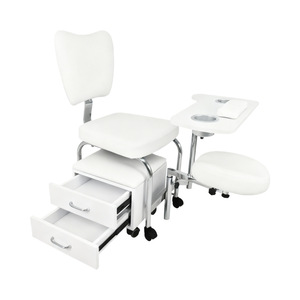 Chariot de rangement noir écologique pour outils de coiffure et de beauté, idéal pour la pédicure et les soins des ongles - Product Image 3